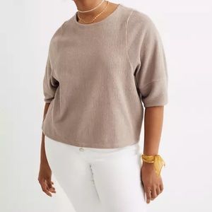 Madewell Ottoman Jacquard Button Back Top